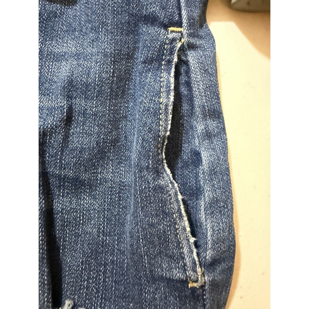 NWT Cello Distressed Jean Overall Dress Size M Fringe Frayed Skater Boho Hiphop - Picture 7 of 10